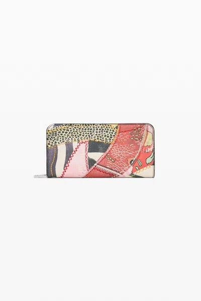 Desigual Zebra Print Wallet In Material Finishes