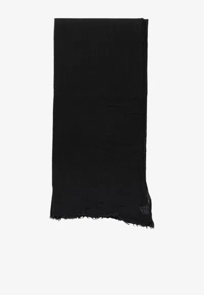 Destin Giglio Mega Fringed Wool Scarf In Black