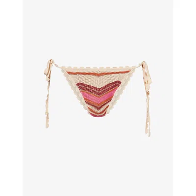 Devon Windsor Mens Alma Knitted Bikini Bottoms Berry In Brown