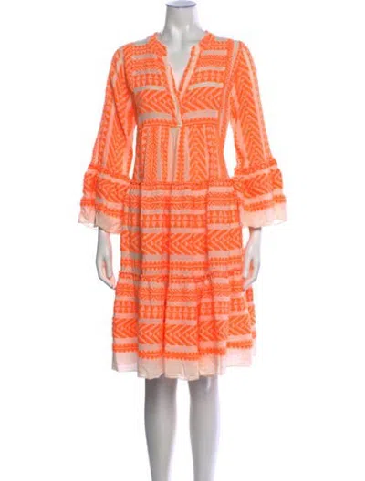 Pre-owned Devotion Twins Printed Knee-length Dress In Neutrals