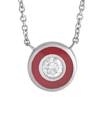 Diamond Select Cuts 14k 0.13 Ct. Tw. Diamond Necklace In Metallic