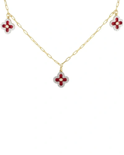 Diamond Select Cuts 14k 0.25 Ct. Tw. Diamond Necklace In Metallic
