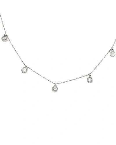 Diamond Select Cuts 14k 0.25 Ct. Tw. Diamond Station Necklace In Metallic