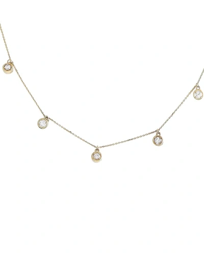 Diamond Select Cuts 14k 0.25 Ct. Tw. Diamond Station Necklace In Neutral