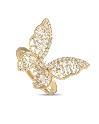 Diamond Select Cuts 14k 0.61 Ct. Tw. Diamond Butterfly Ring In Gold