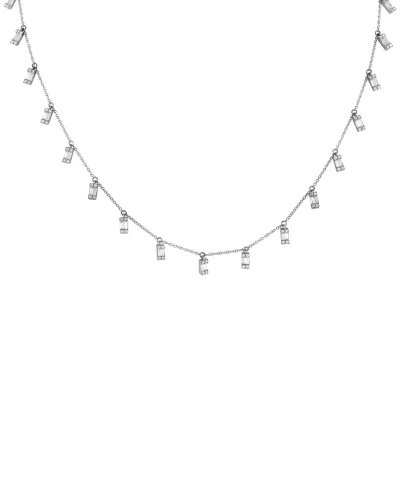 Diamond Select Cuts 14k 0.98 Ct. Tw. Diamond Station Necklace In Metallic