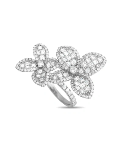 Diamond Select Cuts 18k 2.81 Ct. Tw. Diamond Flower Ring In Metallic