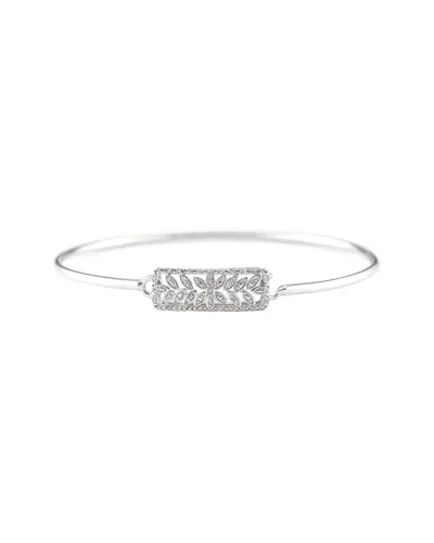 Diamond Select Cuts Silver 0.10 Ct. Tw. Diamond Thin Bangle Bracelet