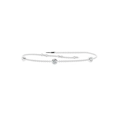 Diamonds Factory Aquamarine Bracelet In White Gold