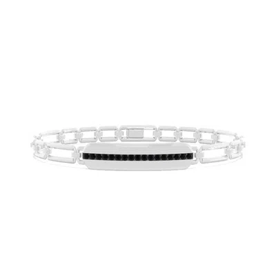 Diamonds Factory Black Diamond Bracelet In Silver