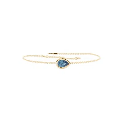 Diamonds Factory Blue Topaz Bracelet In Gold