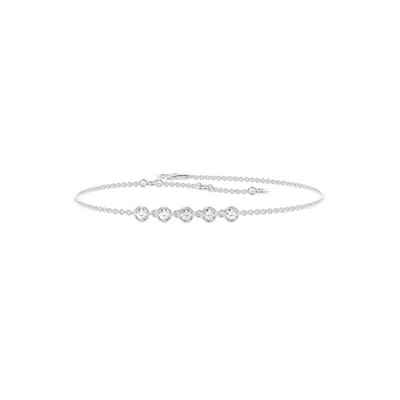 Diamonds Factory Full Bezel Setting Delicate Bracelet In Transparent