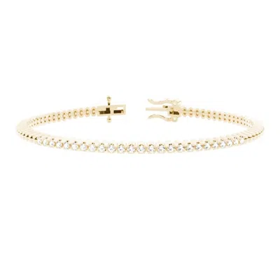 Diamonds Factory Lab Grown Diamond Bracelet In 14k Yellow Gold