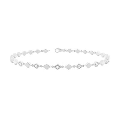 Diamonds Factory Lab Grown Diamond Bracelet In White Gold