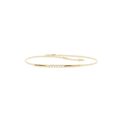 Diamonds Factory Prong Setting Delicate Bracelet In Gold
