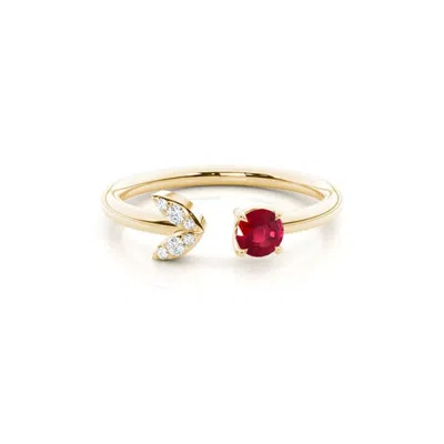 Diamonds Factory Ruby Gemstone In Yellow Gold