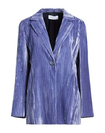 Diana Gallesi Woman Blazer Pastel Blue Size 14 Polyester