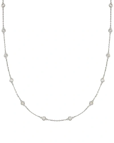 Diana M Lab Grown Diamonds Diana M. Fine Jewelry 14k 4.00 Ct. Tw. Lab Grown Diamond By The Yard Necklace In Metallic