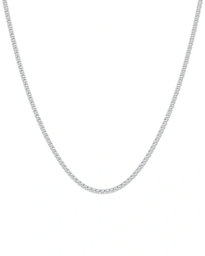 Diana M Lab Grown Diamonds Diana M. Fine Jewelry 14k 7.00 Ct. Tw. Lab Grown Diamond Tennis Necklace In Metallic