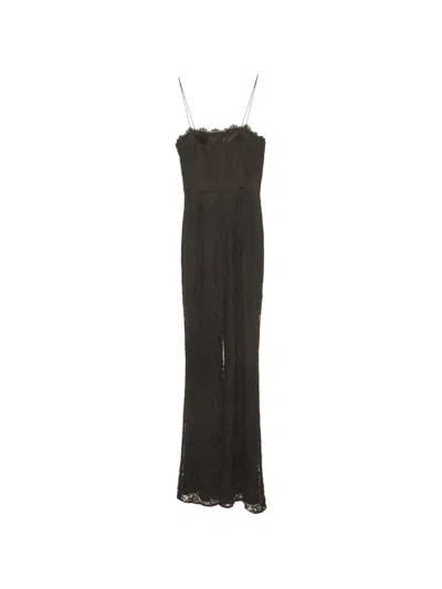 Pre-owned Diane Von Furstenberg Camra Lace Jumpsuit In Black