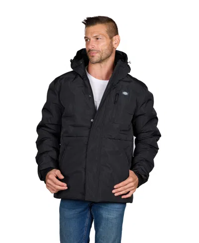 Dickies Men's Faux Memory Quilted Hooded Jacket In Animal Print