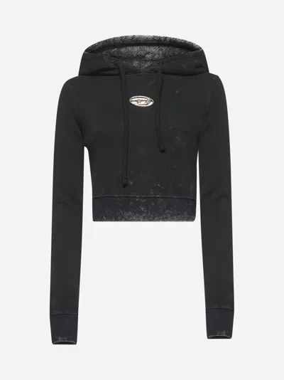 Diesel Black F-slimmy-hood-p5 Hoodie