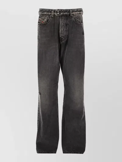 Diesel Denim Straight-leg Jeans 1980 D-eeper-ra In Gray