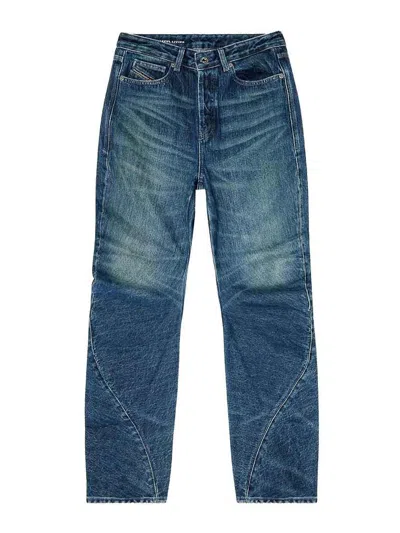 Diesel D-twisty-fsj1 L32 Pantaloni Item In Denim In Blue