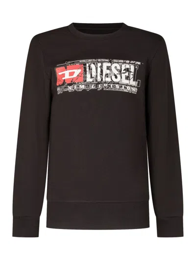 Diesel Kids Mini Slomix Sweater In Black