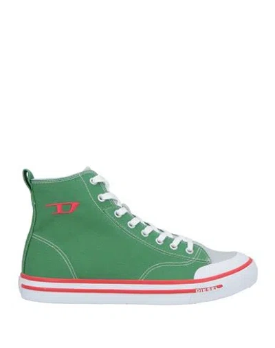 Diesel Man Sneakers Green Size 10 Cotton