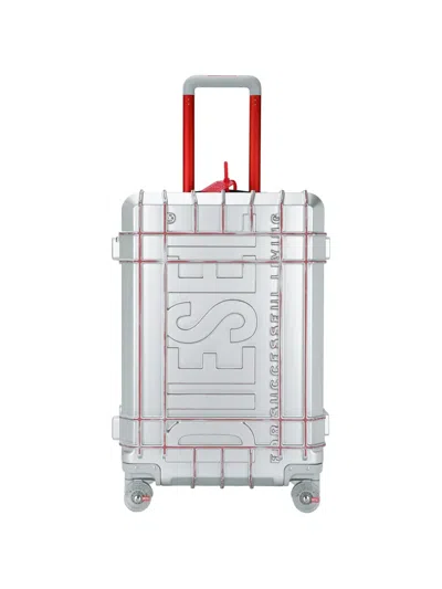 Diesel Medium Embossed-logo Trolley In Silver