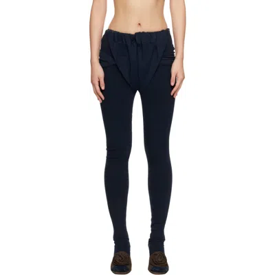 Diesel Navy Skinny Regular Waist D-velly Denim Leggings In Blue