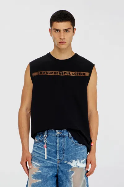 Diesel Tank Top With For Successful Loving Logo In Black