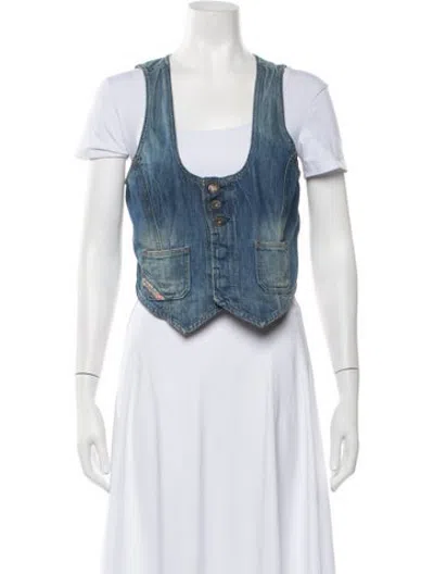 Pre-owned Diesel Vest In Blue