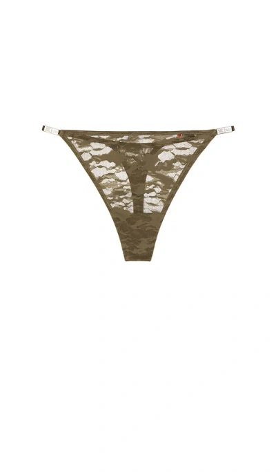 Diesel X Savage C Camo Lace String Thong In Green