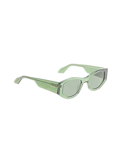 Pre-owned Diff Sunglasses In Green