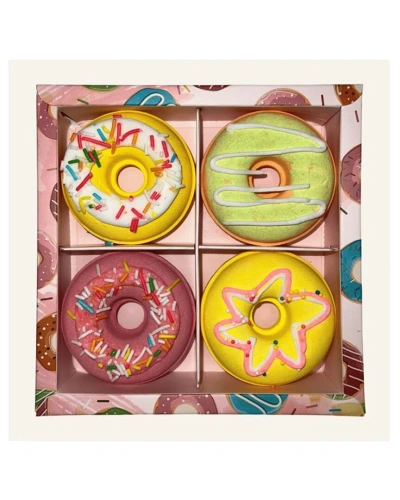 Di'myoor Unisex Sweet Treats Doughnut Bath Bomb 4pc Collection In White