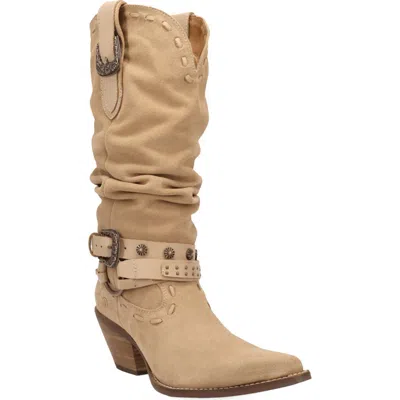 Dingo First Crush Leather Western Boot In Animal Print