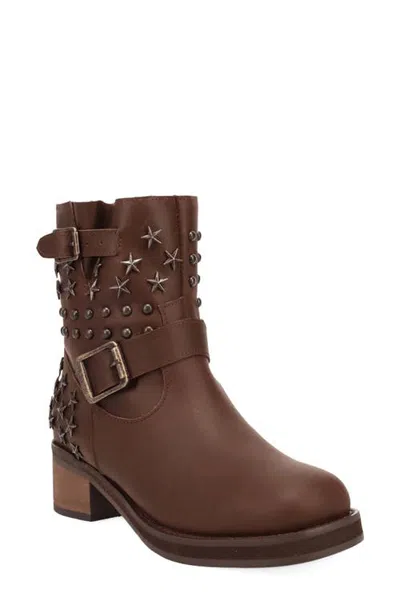 Dingo Rally Leather Bootie In Blue