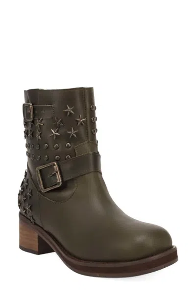 Dingo Rally Leather Bootie In Multi