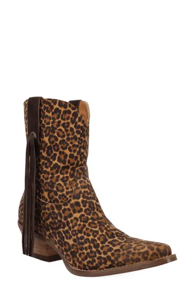 Dingo Wild Life Leather Western Bootie In Brown