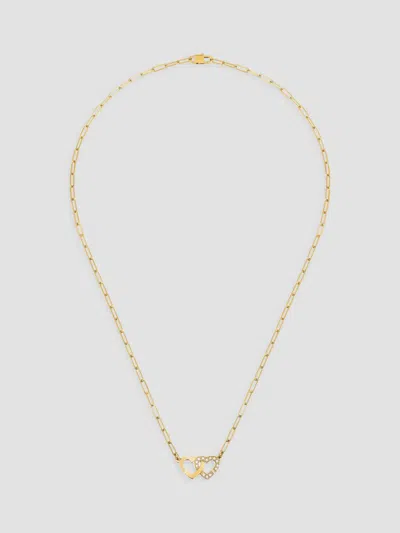 Dinh Van Women's Double Coeurs R9 18k Yellow Gold & 0.07 Tcw Diamond Pendant Necklace