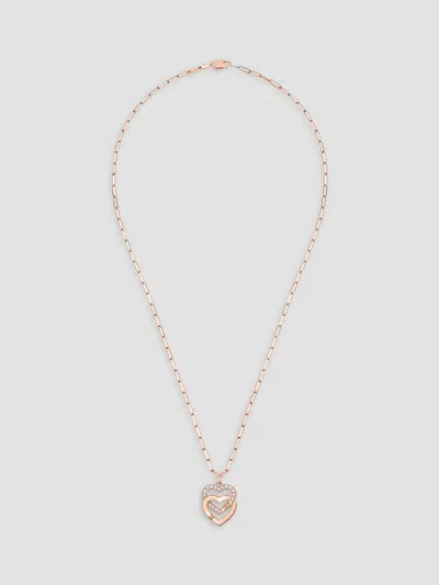 Dinh Van Women's Double Curs 18k Pink Gold & Diamond Pendant Necklace