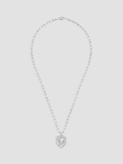 Dinh Van Women's Double Curs 18k Yellow Gold & Diamond Pendant Necklace In White Gold