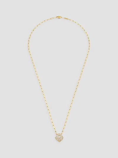Dinh Van Women's Le Cube Diamant 18k Yellow Gold & 0.22 Tcw Diamond Extra Large Pendant Necklace