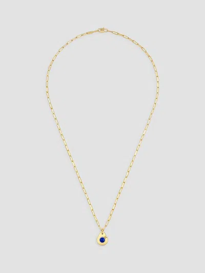 Dinh Van Women's Menottes  R10 18k Yellow Gold & Gemstone Handcuff Pendant Necklace In Lapis