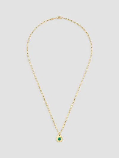 Dinh Van Women's Menottes  R10 18k Yellow Gold & Gemstone Handcuff Pendant Necklace In Malachite