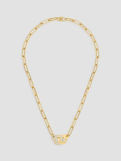 Dinh Van Women's Menottes  R13.5 18k Yellow Gold & 0.38 Tcw Diamond Handcuff Pendant Necklace