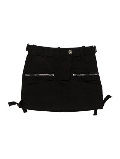 Pre-owned Dion Lee Mini Skirt In Black