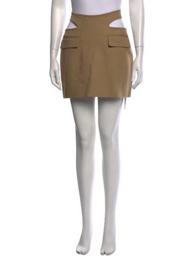 Pre-owned Dion Lee Mini Skirt W/ Tags In Neutrals